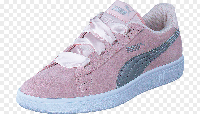 Pink Puma Shoes For Women Sports Smash V2 Ribbon Shoe Shop PNG