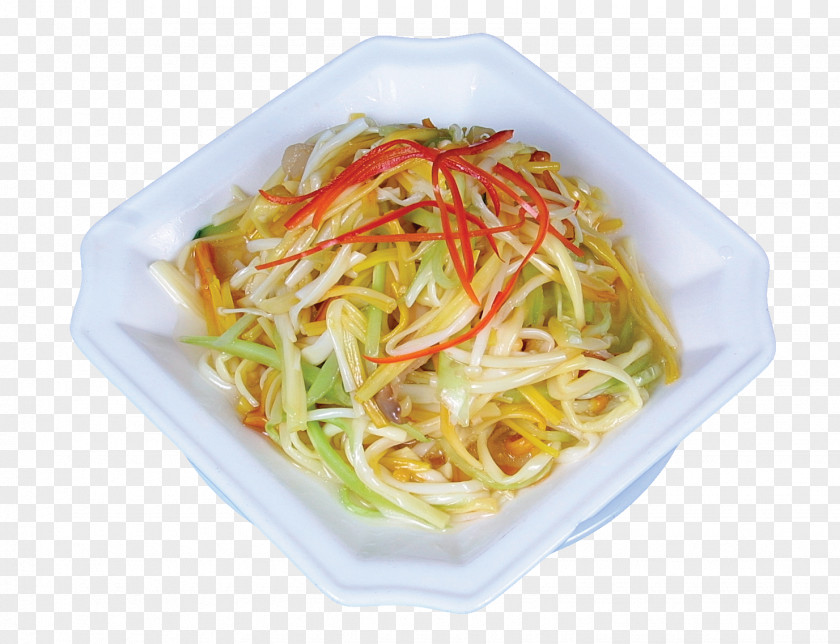 Plate Of Mixed Mushrooms Chow Mein Chinese Noodles Singapore-style Yakisoba Green Papaya Salad PNG