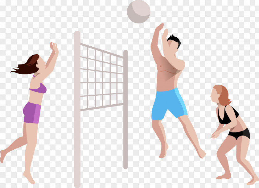 Beach Volleyball Cartoon Download PNG