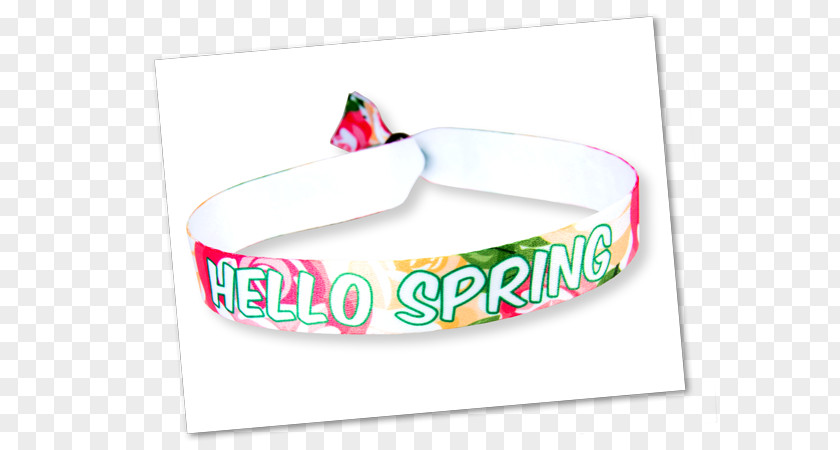 Hello Spring Wristband Bracelet Textile Discounts And Allowances Lanyard PNG