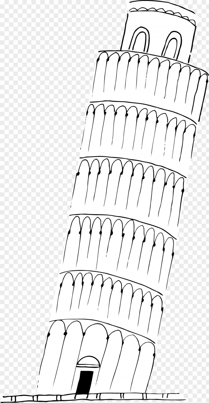 Leaning Tower Of Pisa Drawing Line Art Monochrome Point Angle PNG