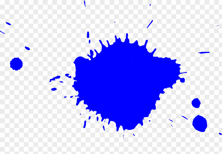 Splatter Paint Blue PNG