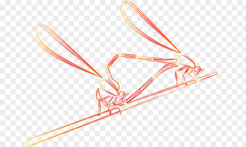 Vector Dragonfly Line Angle Point Pattern PNG