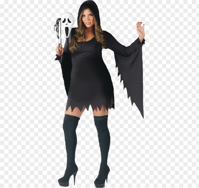 Woman Ghostface Halloween Costume Scream PNG