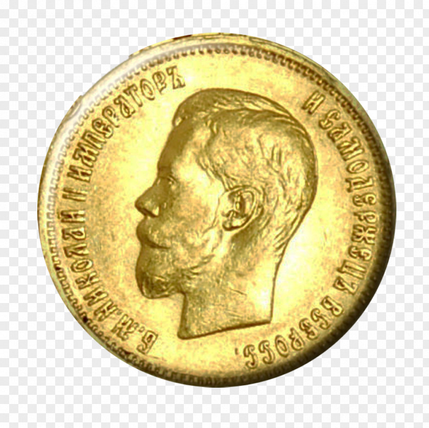 Gold Avatar Coin Portrait PNG