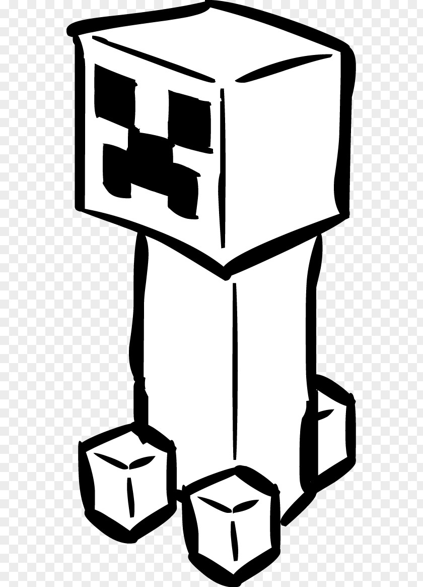 Gold Miner Cartoon Minecraft Creeper Coloring Book Drawing Clip Art PNG