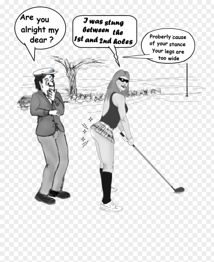 Golf Poster Comics Cartoon Human Behavior Shoe Muscle PNG