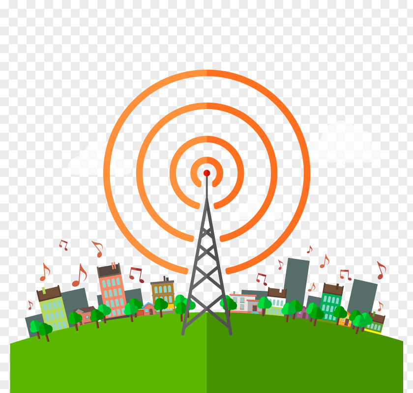 Vector Radio Signal Station Broadcasting Personality PNG