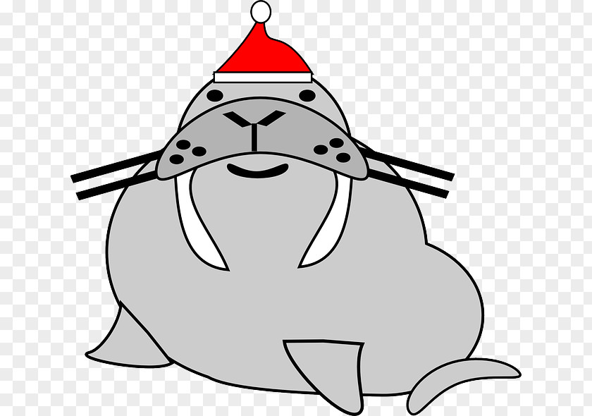 Elephant Ride Walrus Santa Claus Suit Clip Art PNG