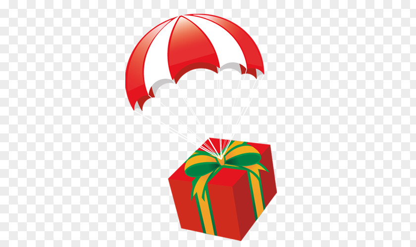 Gift Parachute Box Clip Art PNG
