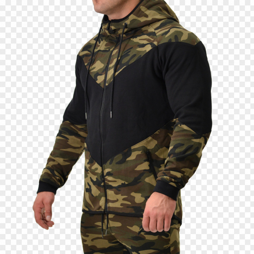Jacket Hoodie Military Camouflage PNG