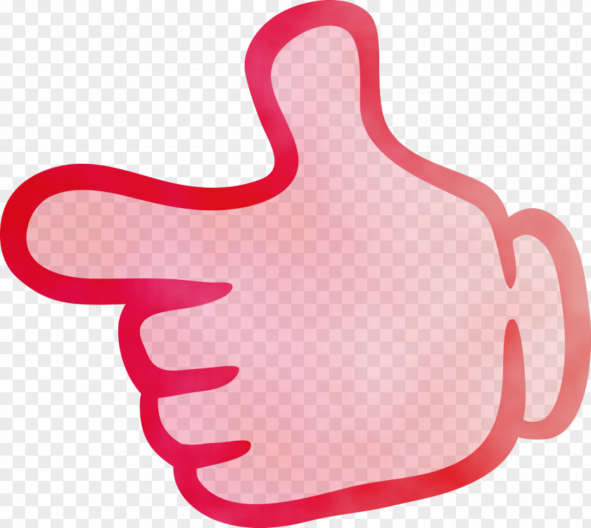 Pink Finger Nose Thumb Hand PNG