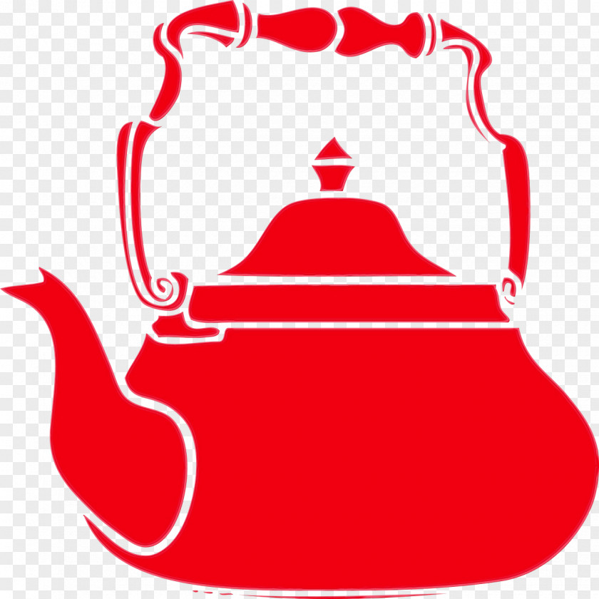 Teapot Kettle Red Clip Art PNG