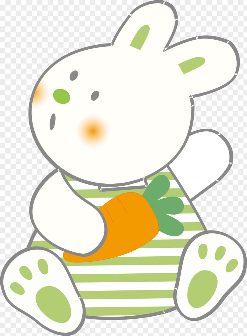 Vector Cute Little Bunny Comics Rabbit Clip Art PNG