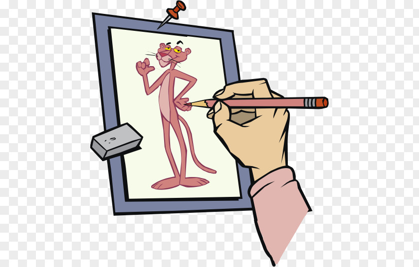 Utica's Pink Panther Painting The Clip Art PNG