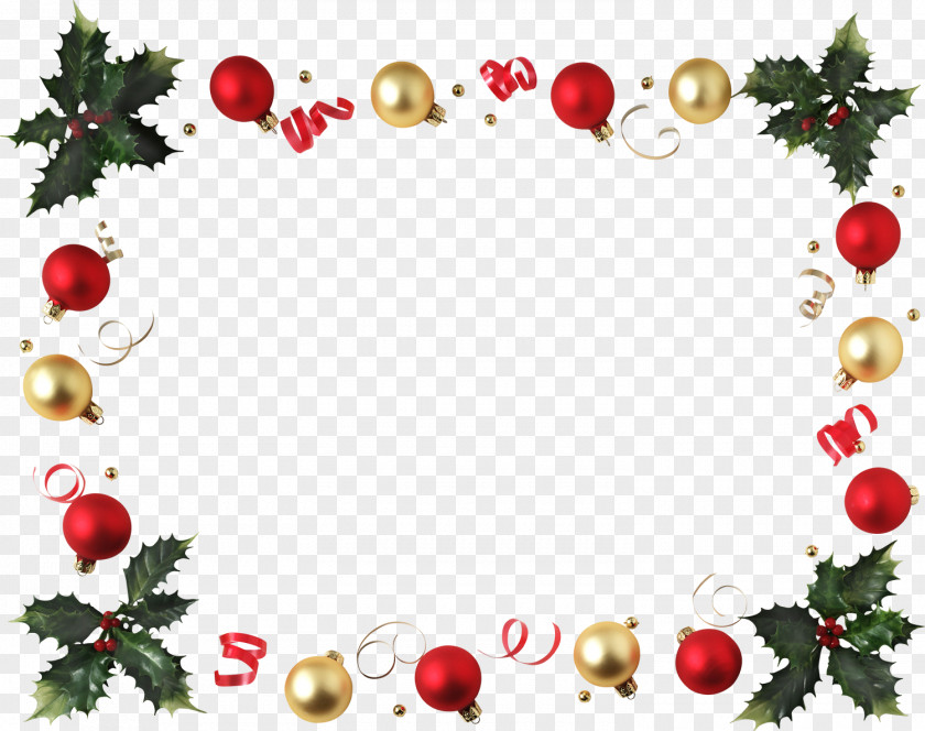 Christmas Border Decoration Picture Frames Santa Claus Desktop Wallpaper PNG