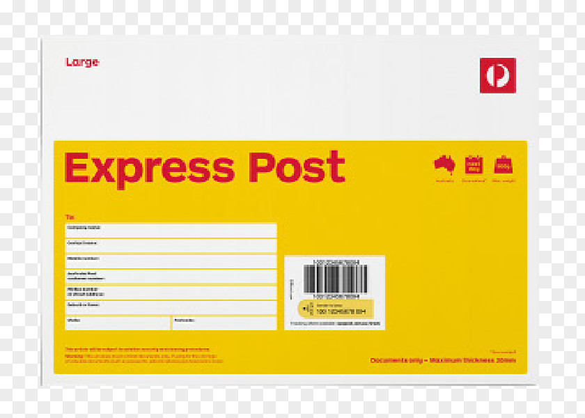 Large Parcel Express Mail Australia Post Postage Stamps Registered PNG