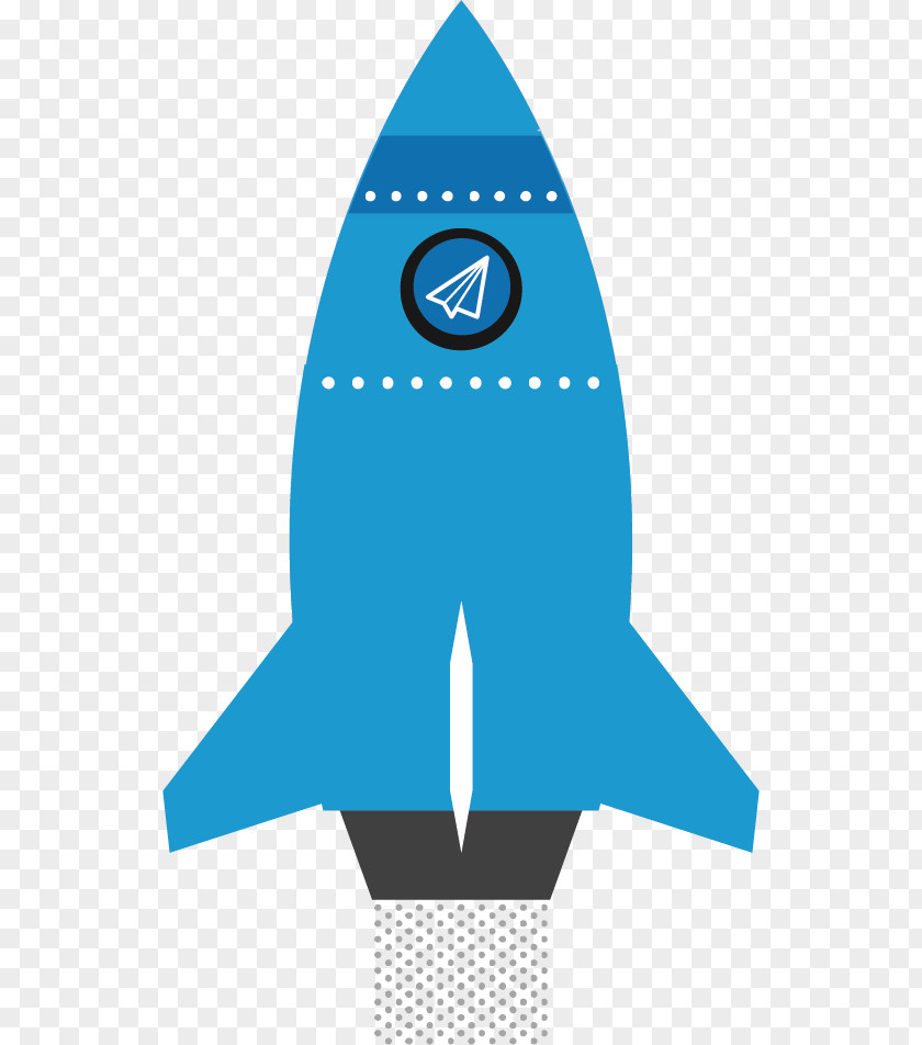 Vector Blue Rocket PNG