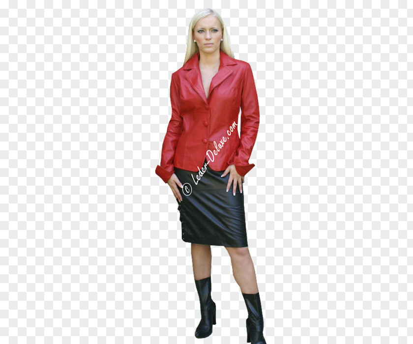 Short Skirt Leather Jacket Blouse Fashion Sleeve PNG