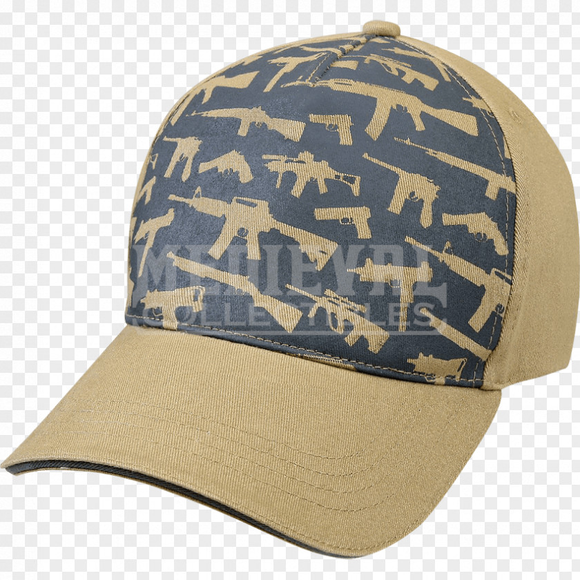 Baseball Cap Khaki Hat Gun PNG