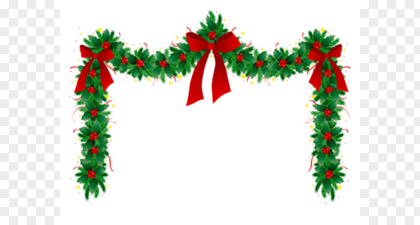 Christmas Clip Art Garland Wreath PNG