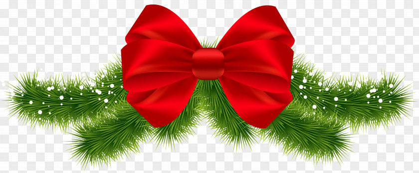 Christmas Red Bow PNG Clipart Image Ornament New Year's Day Santa Claus PNG