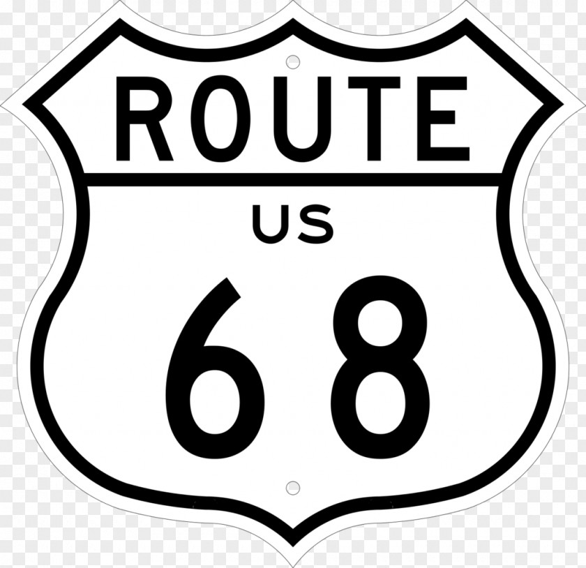 Full Map Route 66 U.S. 1 Engraving US Numbered Highways Ring PNG