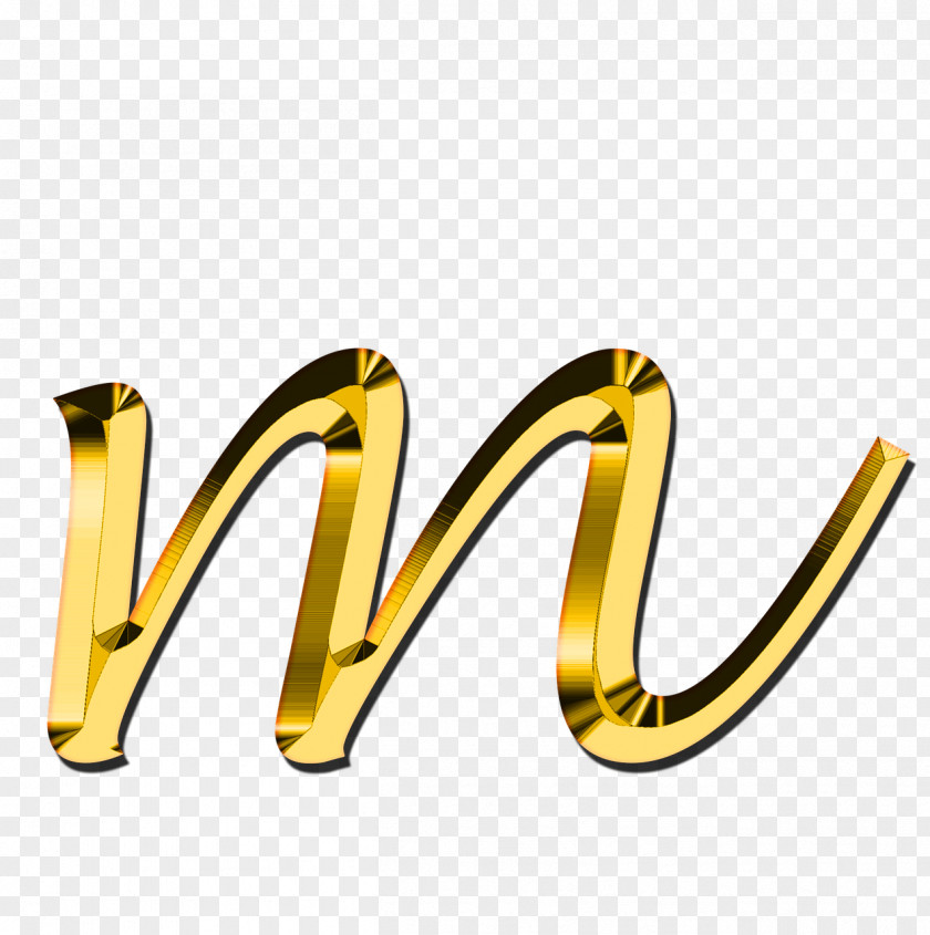 Gold Letters Letter M Alphabet PNG