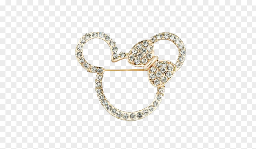 Mickey Mouse Brooch Lapel Pin Scarf Jewellery Fashion Accessory PNG