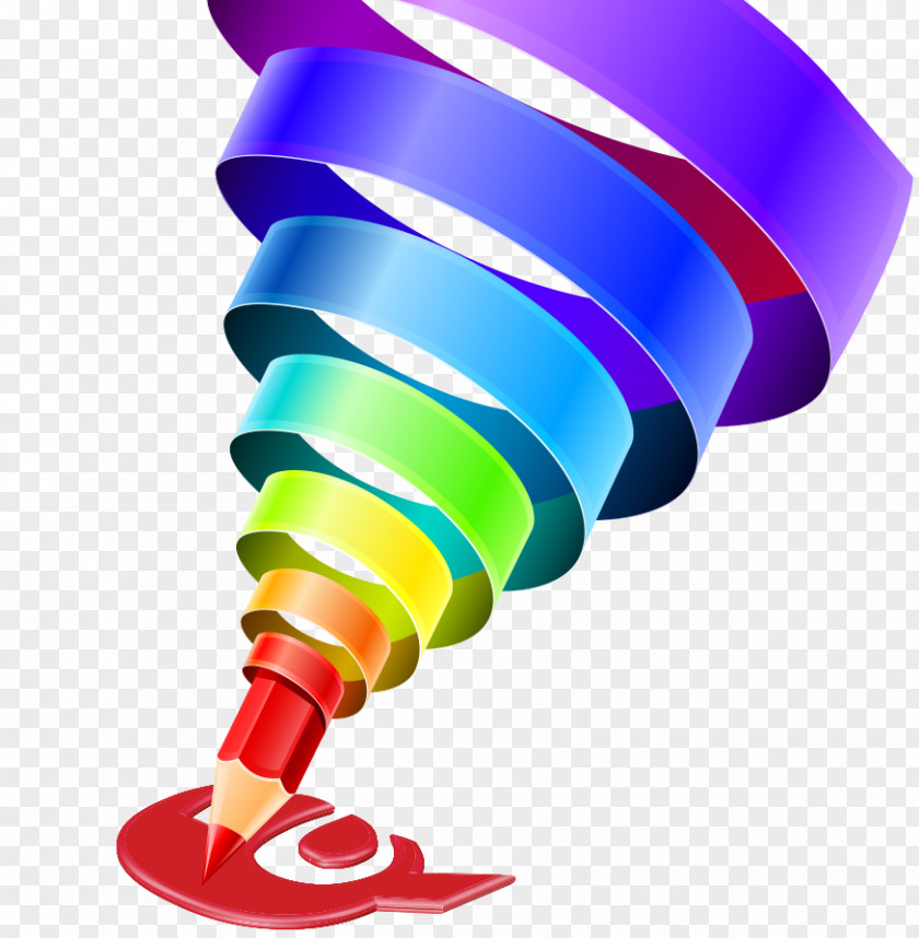 Pencil Spiral Drawing PNG