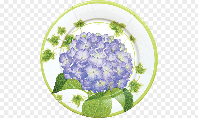 Plate Hydrangea Paper Cloth Napkins Table PNG