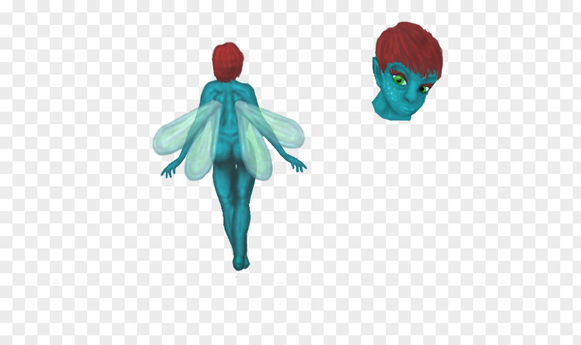 Fairy Figurine Organism Turquoise PNG