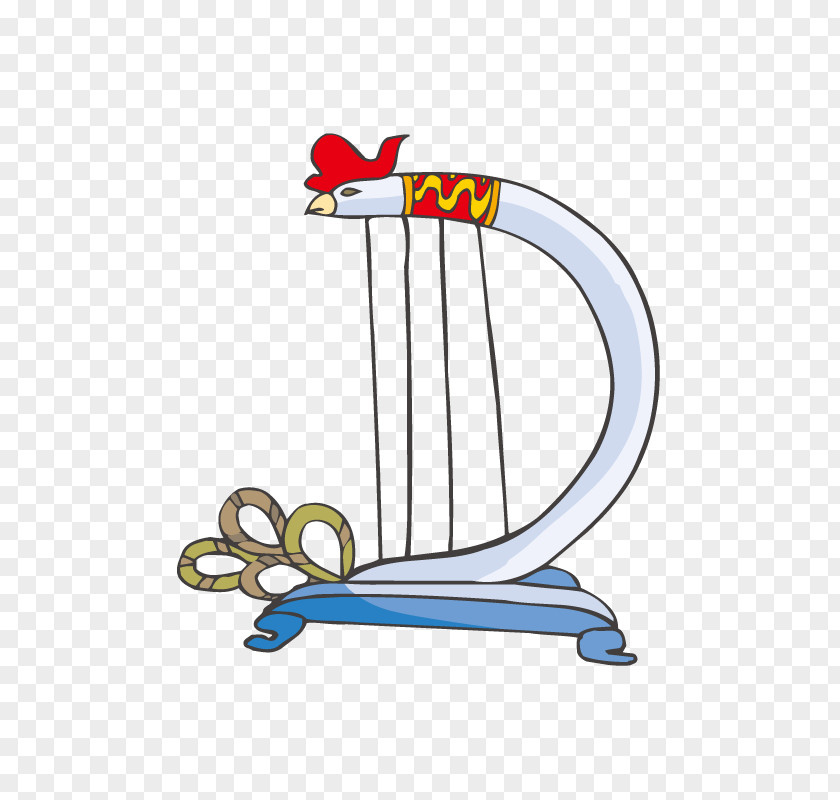 Harp Ai Picture Material Cartoon Musical Instrument PNG