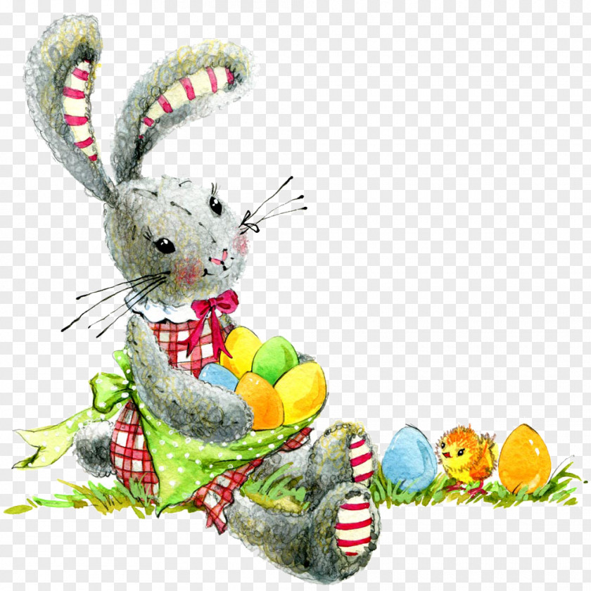 Rabbit Sitting In A Daze Easter Bunny Cake Cushion Throw Pillow PNG
