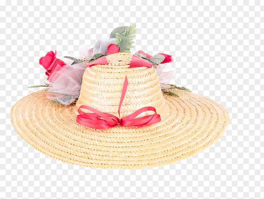 Small Straw Hat Etiquette Clip Art PNG