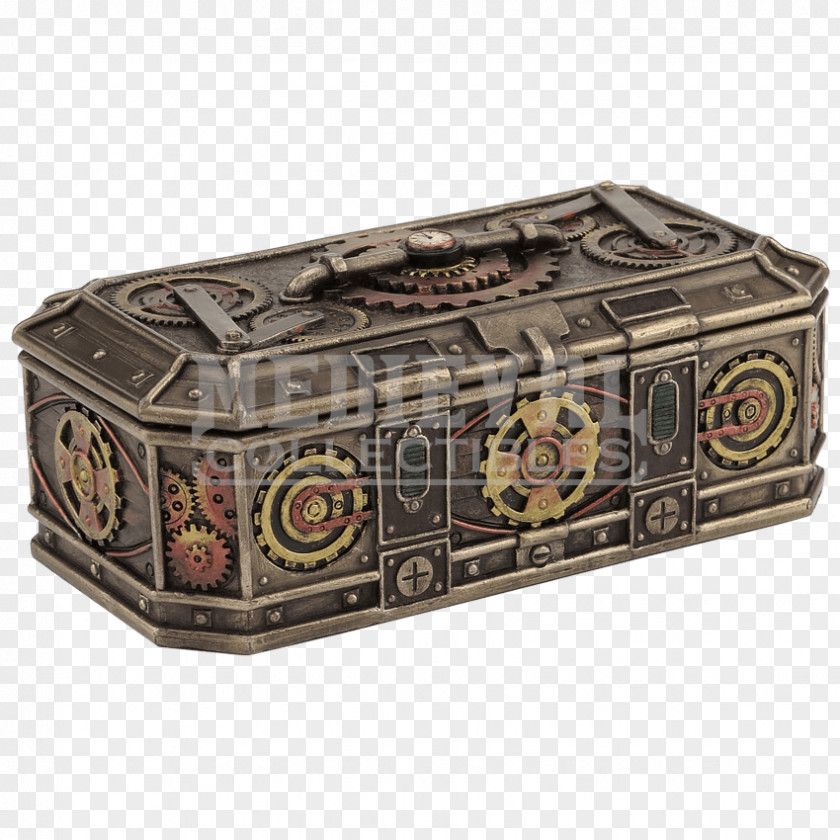 Steampunk Gear Box Gift Jewellery Casket PNG