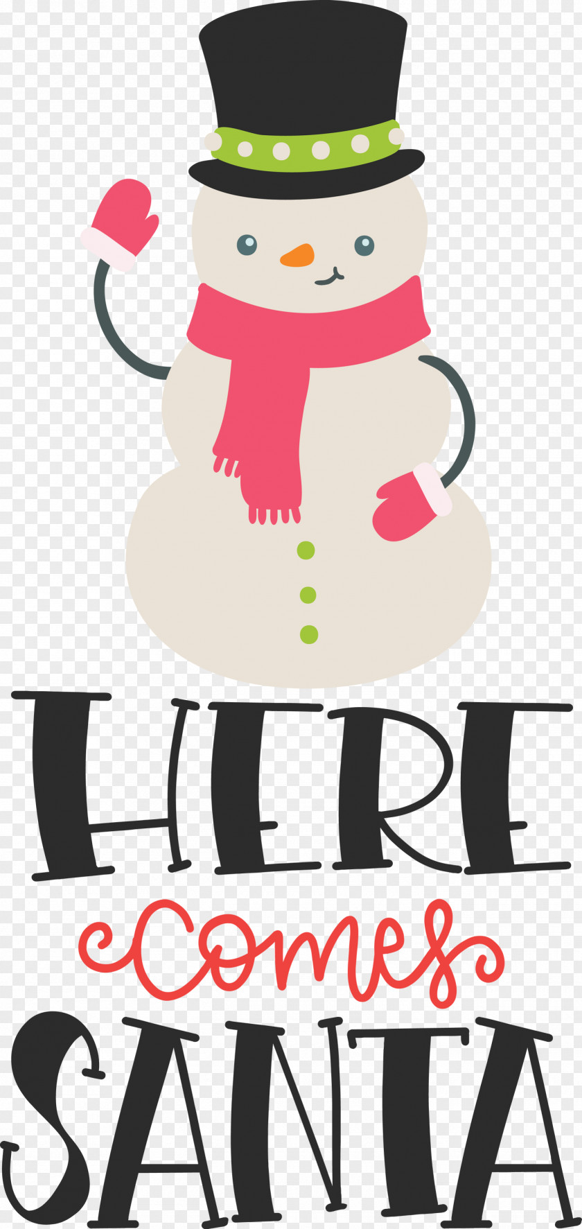 Here Comes Santa Christmas PNG