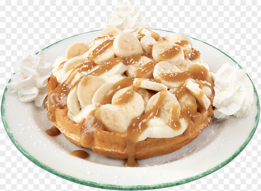 Breakfast Belgian Waffle Cream Custard PNG