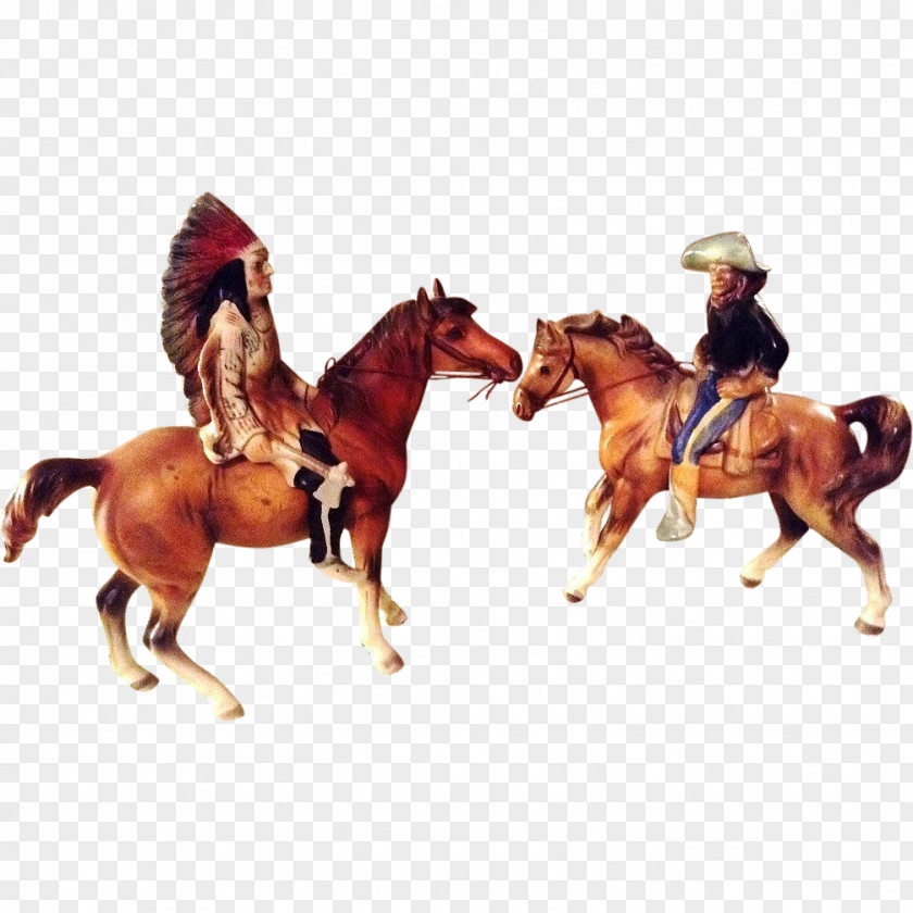 Cowboy Horse American Frontier Figurine Model Figure PNG