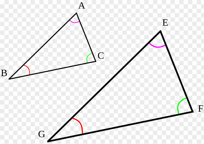 Euclidean Similar Triangles Shape Corresponding Sides And Angles PNG