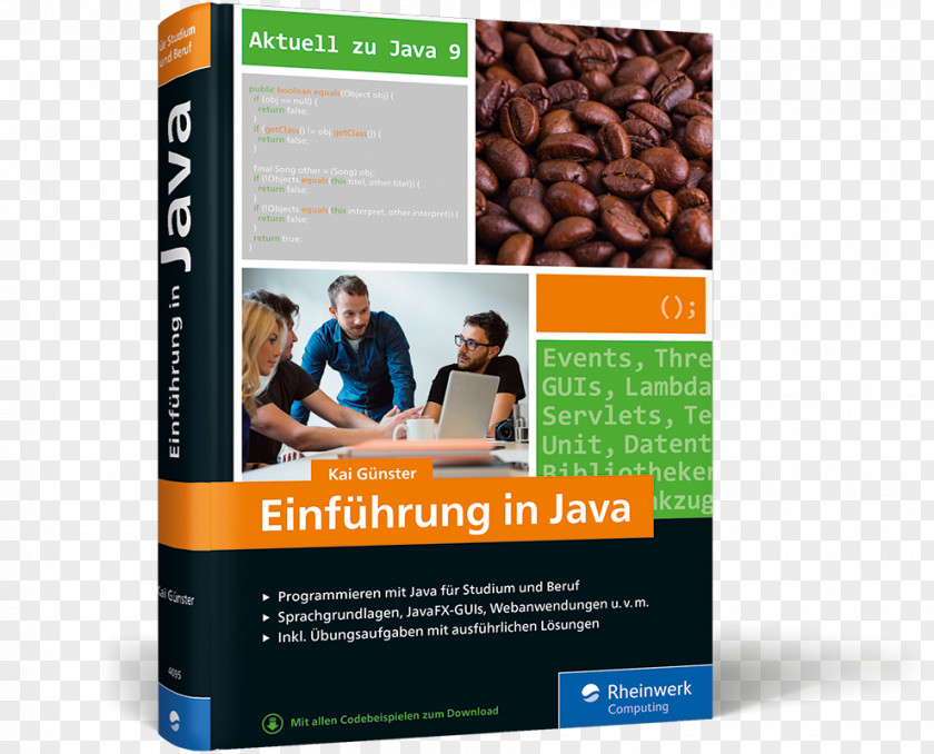 Java Cover Einführung In Java: Ideal Für Studium, Ausbildung Und Beruf. Sprachgrundlagen Inkl. Objektorientierte Programmierung Mehr. Aktuell Zu 9 Computer Programming Object-oriented PNG