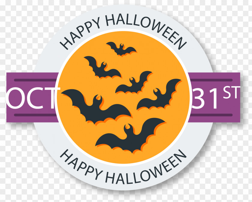 Purple Halloween Label Vector Material Trick-or-treating PNG