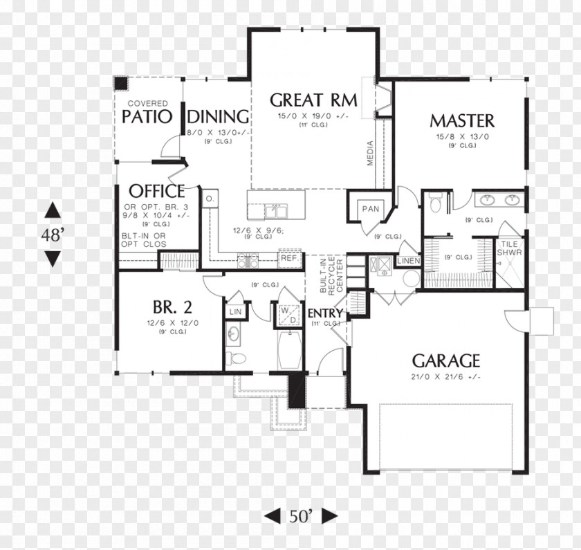 Design Floor Plan House PNG