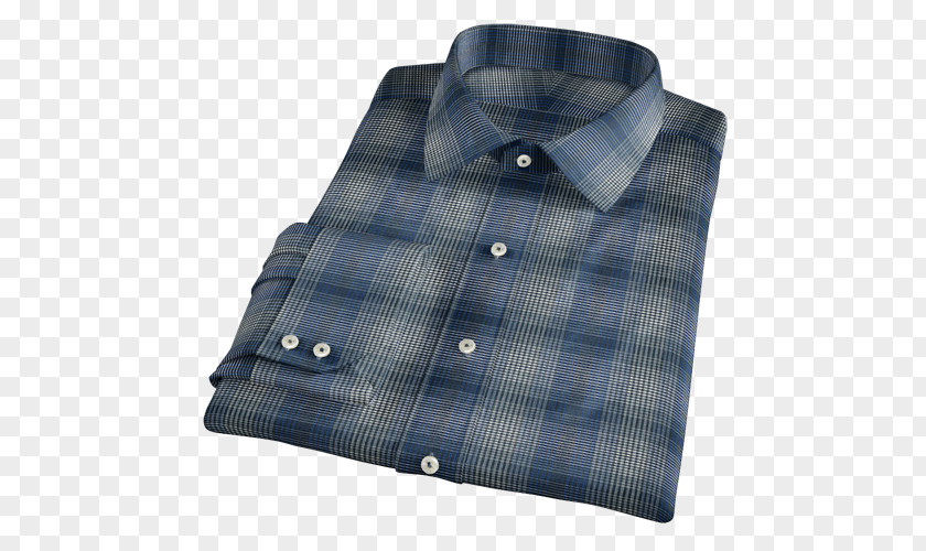 Dress Shirt Tartan Collar Button Sleeve PNG