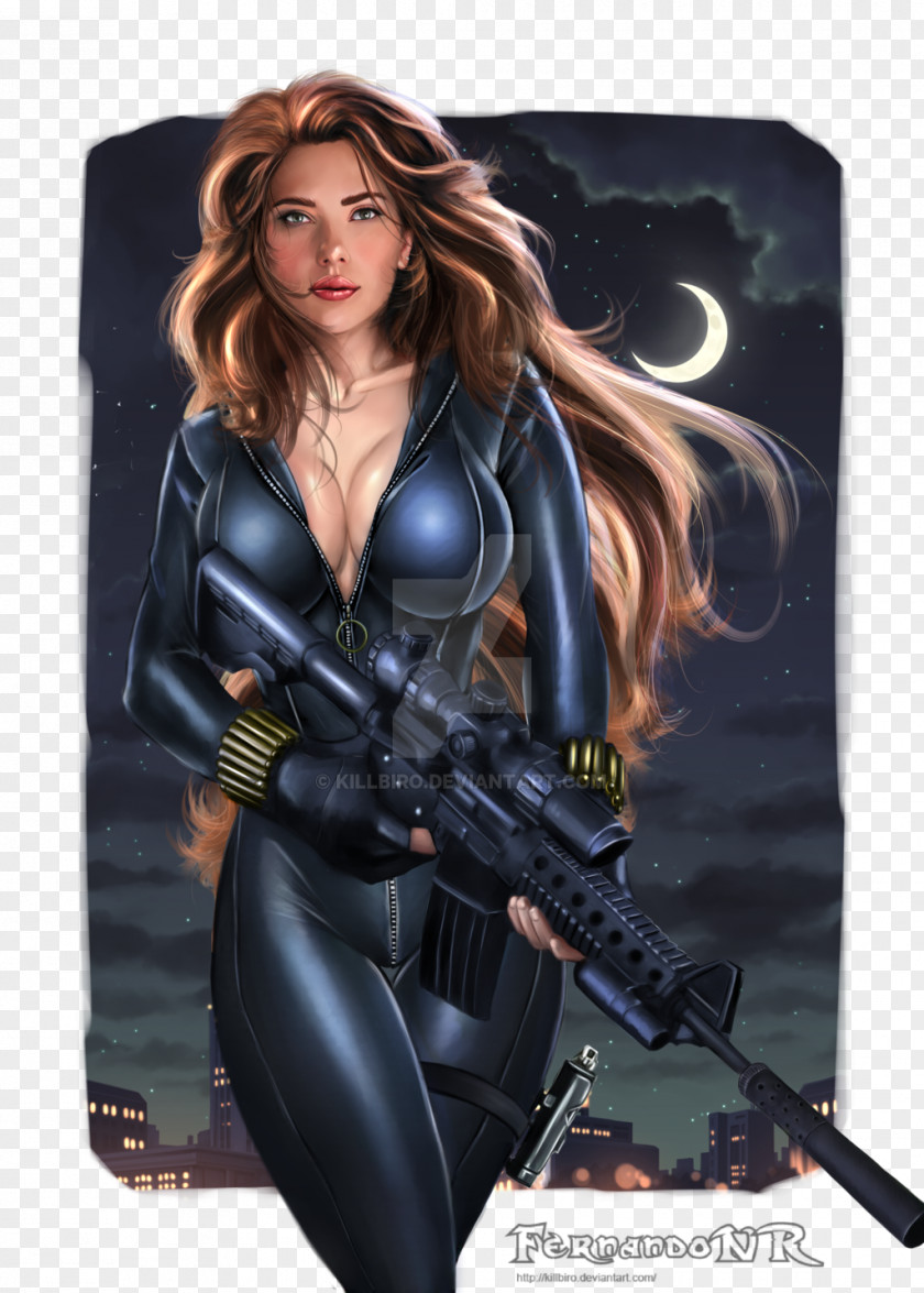 Black Widow Scarlett Johansson Marvel Avengers Assemble Fan Art PNG