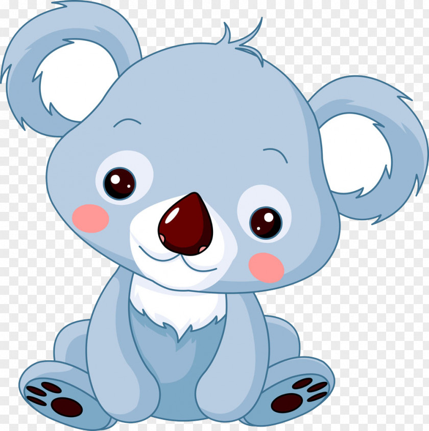 Blue Bear Baby Koala Clip Art PNG