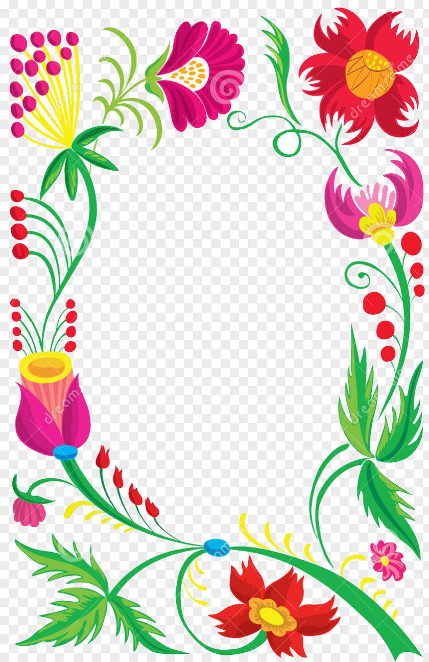 Cartoon Flower Frame Stock Photography PNG