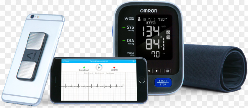 Ecg Monitor Mobile Phones Alivecor OMRON Kardia EKG Heart PNG