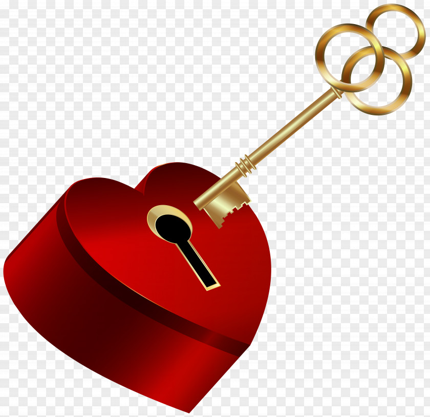 Heart With Key Clip Art Image PNG