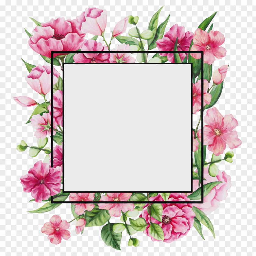 Interior Design Flower Picture Frame PNG